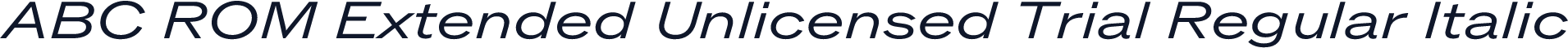 ABC ROM Extended Unlicensed Trial Regular Italic