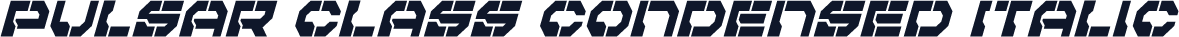 Pulsar Class Condensed Italic