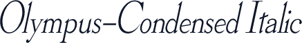 Olympus-Condensed Italic