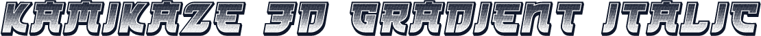 Kamikaze 3D Gradient Italic