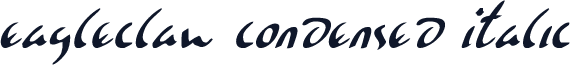 Eagleclaw Condensed Italic