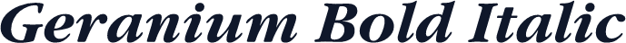 Geranium Bold Italic