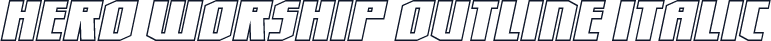 Hero Worship Outline Italic