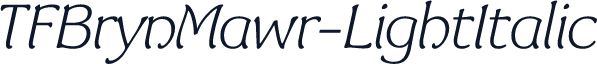 TFBrynMawr-LightItalic