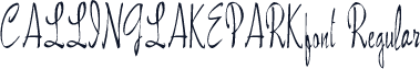 CALLINGLAKEPARKfont Regular