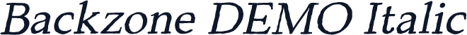 Backzone DEMO Italic