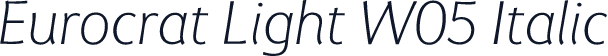 Eurocrat Light W05 Italic
