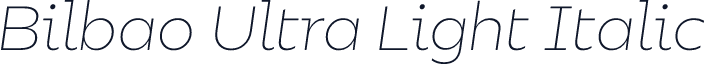 Bilbao Ultra Light Italic