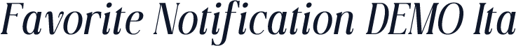 Favorite Notification DEMO Ita