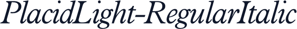 PlacidLight-RegularItalic