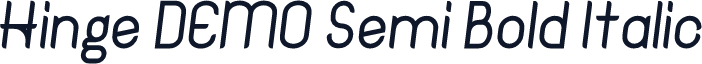 Hinge DEMO Semi Bold Italic