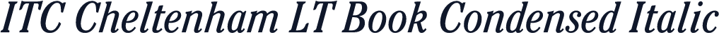 ITC Cheltenham LT Book Condensed Italic