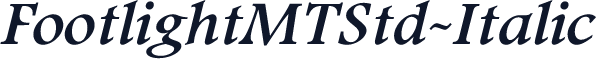 FootlightMTStd-Italic
