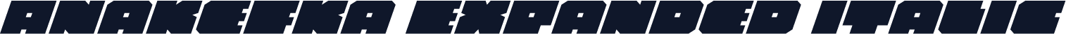 Anakefka Expanded Italic