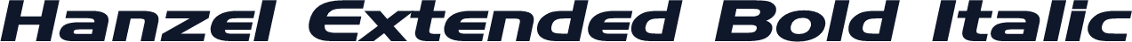 Hanzel Extended Bold Italic