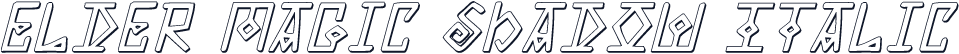 Elder Magic Shadow Italic