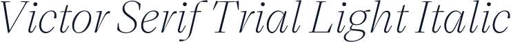Victor Serif Trial Light Italic