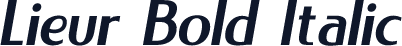 Lieur Bold Italic