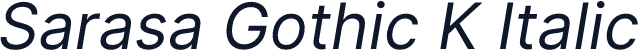 Sarasa Gothic K Italic