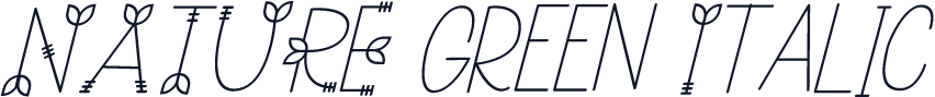 NATURE green Italic