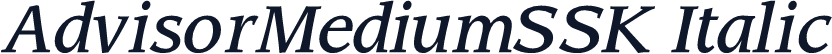 AdvisorMediumSSK Italic