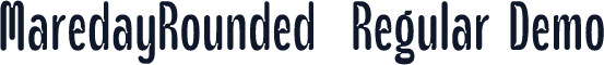 MaredayRounded-Regular Demo
