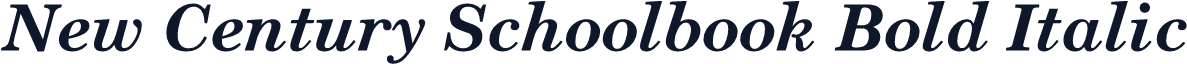New Century Schoolbook Bold Italic