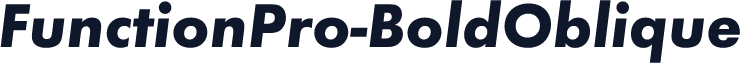 FunctionPro-BoldOblique