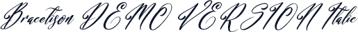 Bracetison DEMO VERSION Italic
