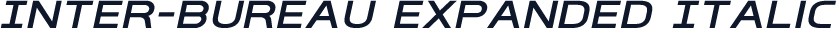 Inter-Bureau Expanded Italic