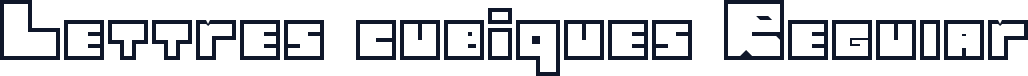 Lettres cubiques Regular