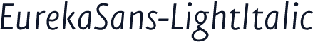 EurekaSans-LightItalic
