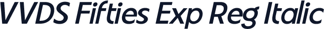 VVDS Fifties Exp Reg Italic
