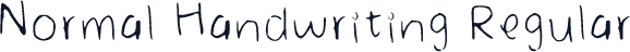 Normal Handwriting Regular