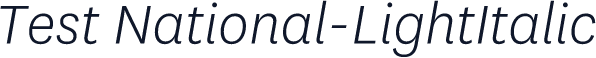 Test National-LightItalic