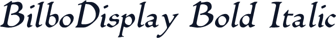 BilboDisplay Bold Italic
