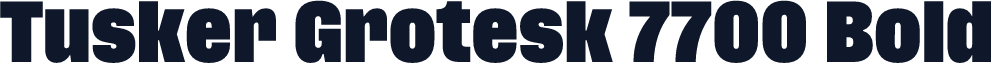 Tusker Grotesk 7700 Bold