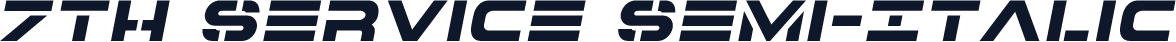 7th Service Semi-Italic