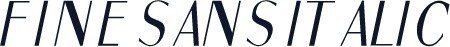 Fine Sans Italic