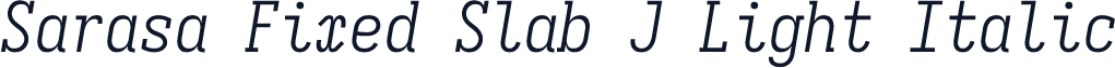 Sarasa Fixed Slab J Light Italic