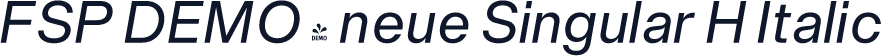 FSP DEMO - neue Singular H Italic