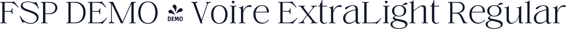 FSP DEMO - Voire ExtraLight Regular