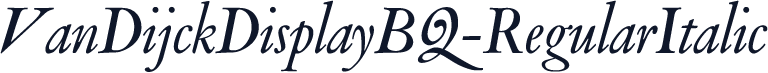 VanDijckDisplayBQ-RegularItalic