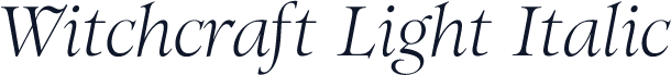Witchcraft Light Italic