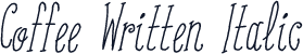 Coffee Written Italic