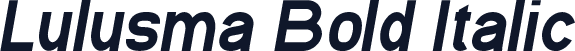 Lulusma Bold Italic