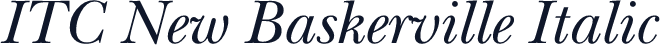 ITC New Baskerville Italic