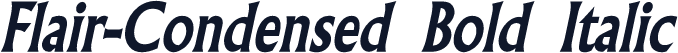 Flair-Condensed Bold Italic