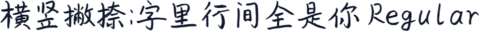 横竖撇捺：字里行间全是你 Regular