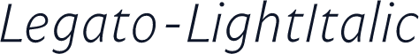 Legato-LightItalic